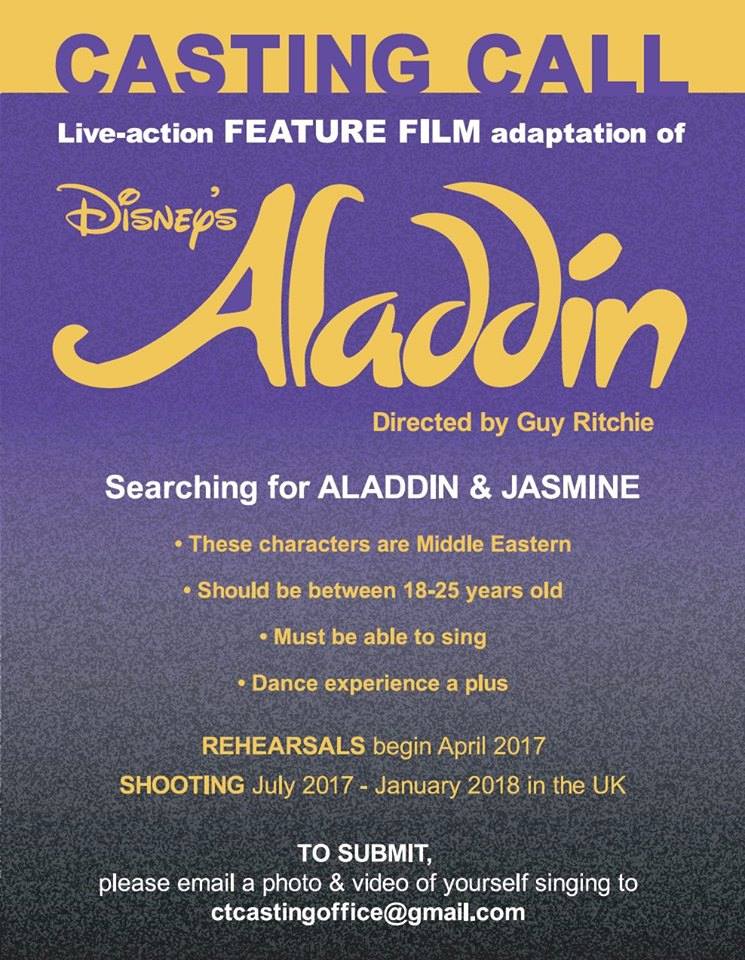 Wanna Go to Agrabah? Casting Underway for Live-Action ALADDIN Movie! Image