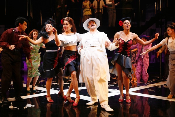 Cast member Demian Bichir and the company take their bows Photo