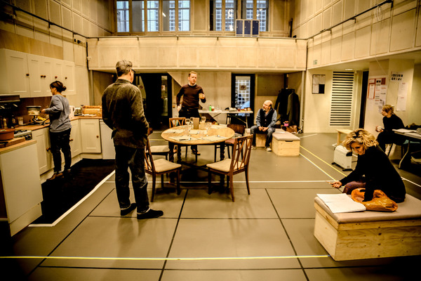 The company in rehearsal for LIMEHOUSE at the Donmar Warehouse Photo