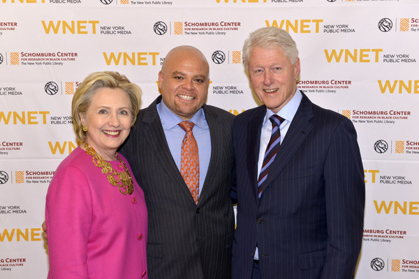 Hillary Clinton and Bill Clinton with Colin Johnson Photo