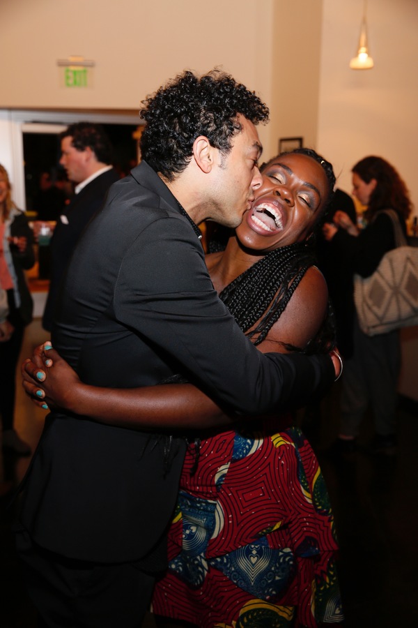 Cast member Wade Allain-Marcus and cast member/playwright Ngozi Anyanwu Photo