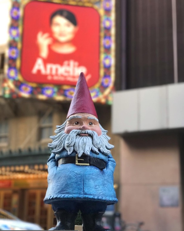 Photo Flash: Travelocity's Roaming Gnome Gets a Front Row Seat to AMELIE! Image