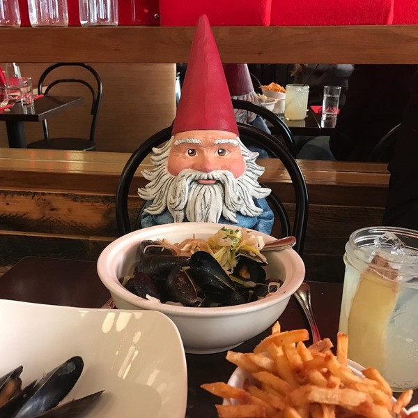 Photo Flash: Travelocity's Roaming Gnome Gets a Front Row Seat to AMELIE! Image