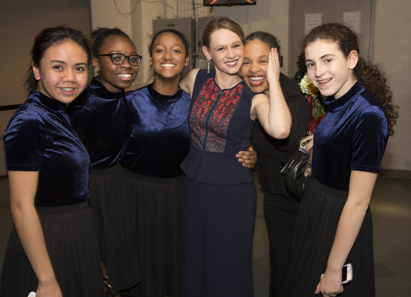 Elizabeth NÃºÃ±ez and Jacquelyn Bird with members of the YPC Photo