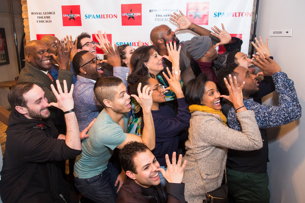 Photo Flash: HAMILTON's Wayne Brady and More Celebrate SPAMILTON's Chicago Opening Image