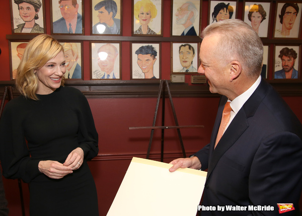 Photo Coverage: THE PRESENT's Cate Blanchett and Richard Roxburgh Unveil Portraits at Sardi's! Image