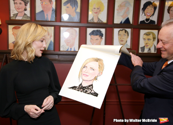 Photo Coverage: THE PRESENT's Cate Blanchett and Richard Roxburgh Unveil Portraits at Sardi's! Image
