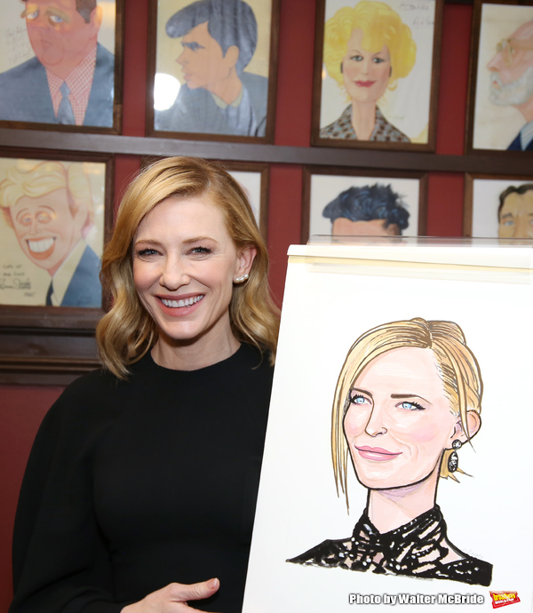 Photo Coverage: THE PRESENT's Cate Blanchett and Richard Roxburgh Unveil Portraits at Sardi's! Image
