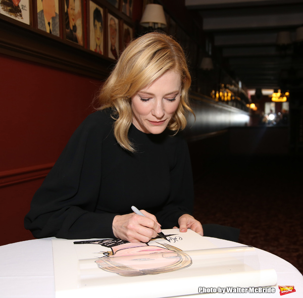 Photo Coverage: THE PRESENT's Cate Blanchett and Richard Roxburgh Unveil Portraits at Sardi's! Image