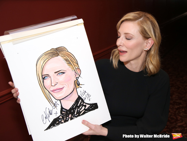 Photo Coverage: THE PRESENT's Cate Blanchett and Richard Roxburgh Unveil Portraits at Sardi's! Image