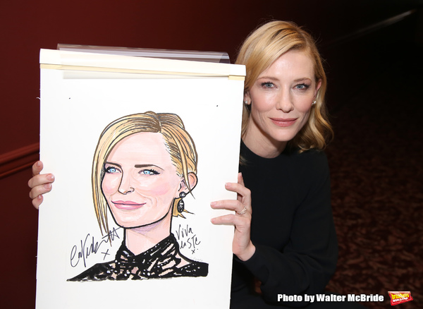 Photo Coverage: THE PRESENT's Cate Blanchett and Richard Roxburgh Unveil Portraits at Sardi's! Image