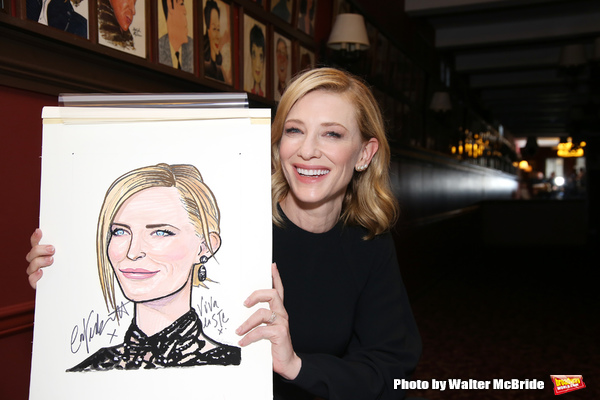 Photo Coverage: THE PRESENT's Cate Blanchett and Richard Roxburgh Unveil Portraits at Sardi's! Image