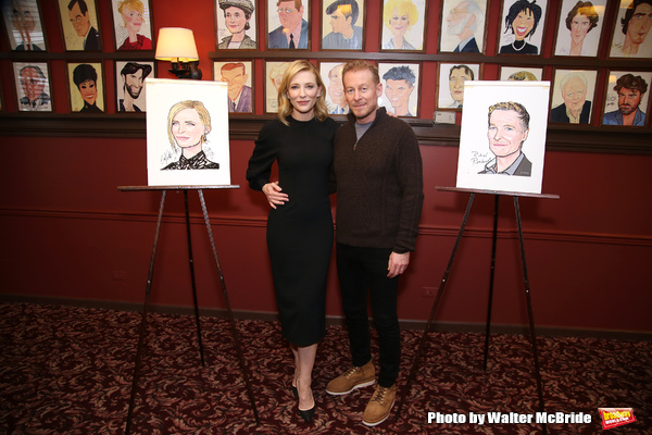 Photo Coverage: THE PRESENT's Cate Blanchett and Richard Roxburgh Unveil Portraits at Sardi's! Image