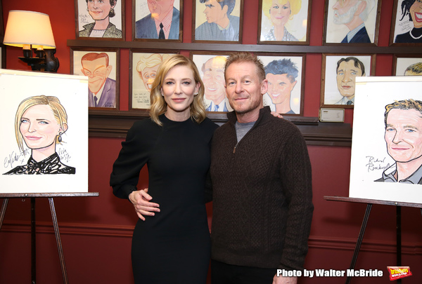 Photo Coverage: THE PRESENT's Cate Blanchett and Richard Roxburgh Unveil Portraits at Sardi's! Image