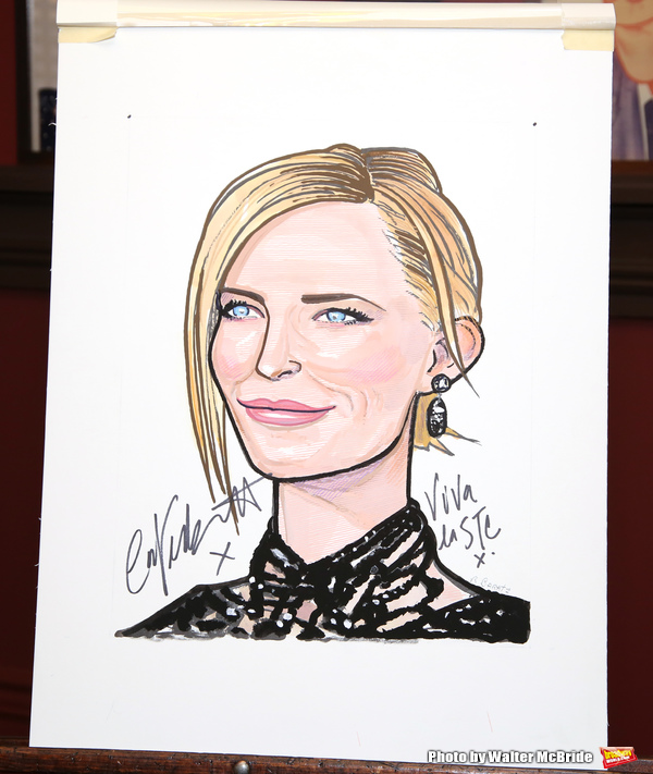 Photo Coverage: THE PRESENT's Cate Blanchett and Richard Roxburgh Unveil Portraits at Sardi's! Image