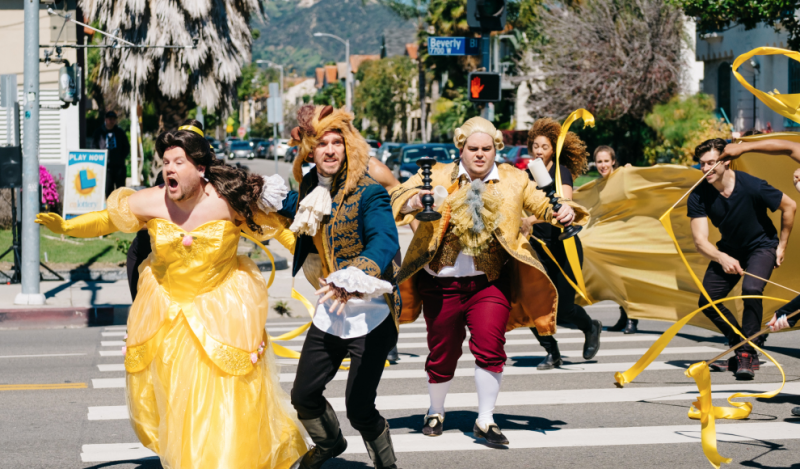 Photo Flash: BEAUTY AND THE BEAST Cast Perform 'Crosswalk the Musical' on CORDEN 