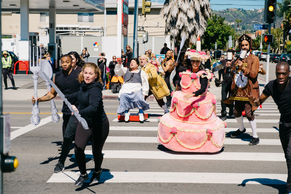 Photo Flash: BEAUTY AND THE BEAST Cast Perform 'Crosswalk the Musical' on CORDEN Image