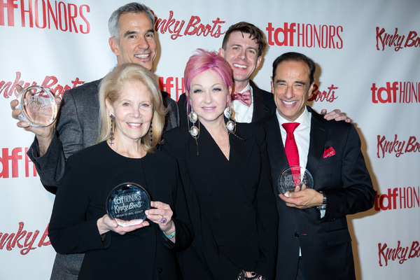 Daryl Roth, Jerry Mitchell, Cyndi Lauper, Will Van Dyke, Hal Luftig Photo