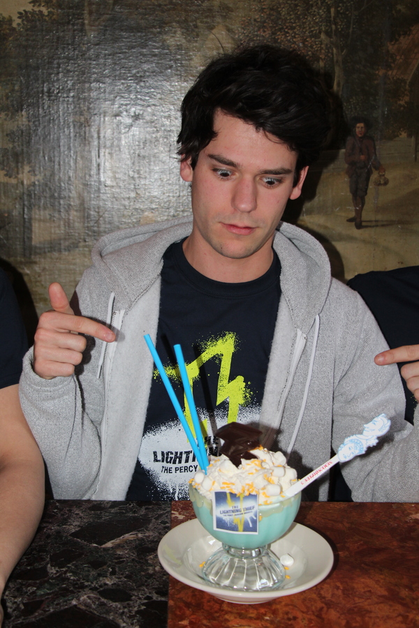 Photo Flash: THE LIGHTNING THIEF Cast Sips 'Frrrozen Hot Blue Chocolate' at Serendipity 3 Image
