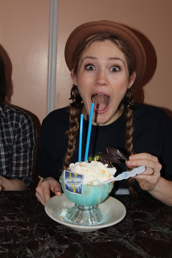 Photo Flash: THE LIGHTNING THIEF Cast Sips 'Frrrozen Hot Blue Chocolate' at Serendipity 3 Image