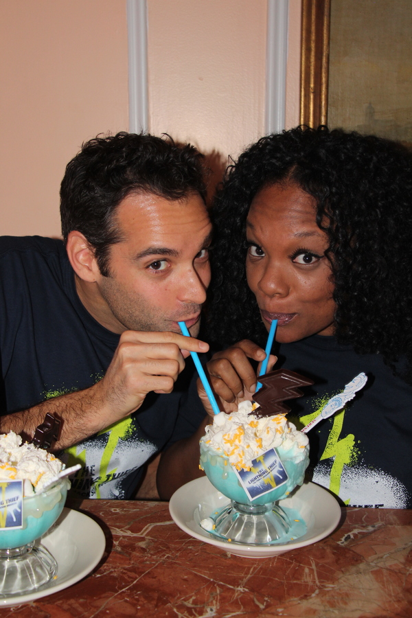Photo Flash: THE LIGHTNING THIEF Cast Sips 'Frrrozen Hot Blue Chocolate' at Serendipity 3 Image