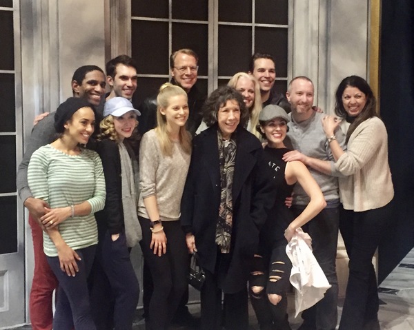 Members of the Anastasia company with Lily Tomlin Photo