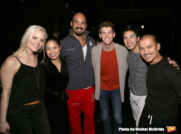 Katie Rose Clarke, Eva Noblezada, Nicholas Christopher, Alistair Brammer, Devin Haw a Photo