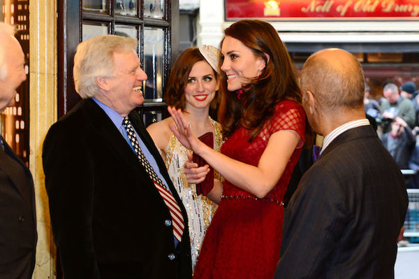 The Duchess of Cambridge and producer Michael Grade Photo