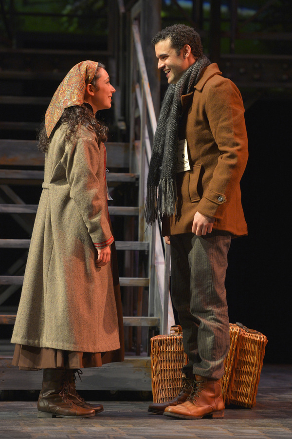 From L-R: Bella (Julie Benko) and Ben (Travis Leland) talk about their future togethe Photo