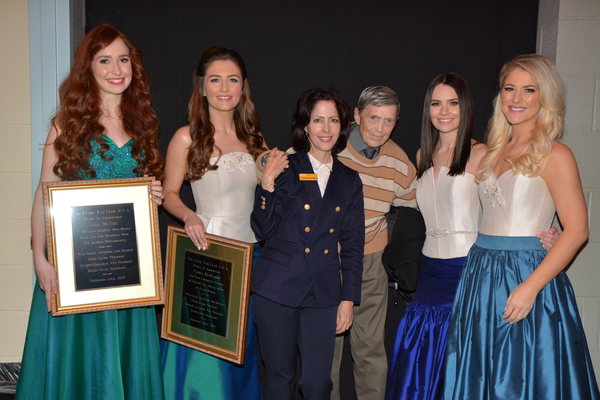 Yvonne Sanchez and Peter Clare with Tara McNeill, Eabha McMahon, Mairead Carlin and S Photo