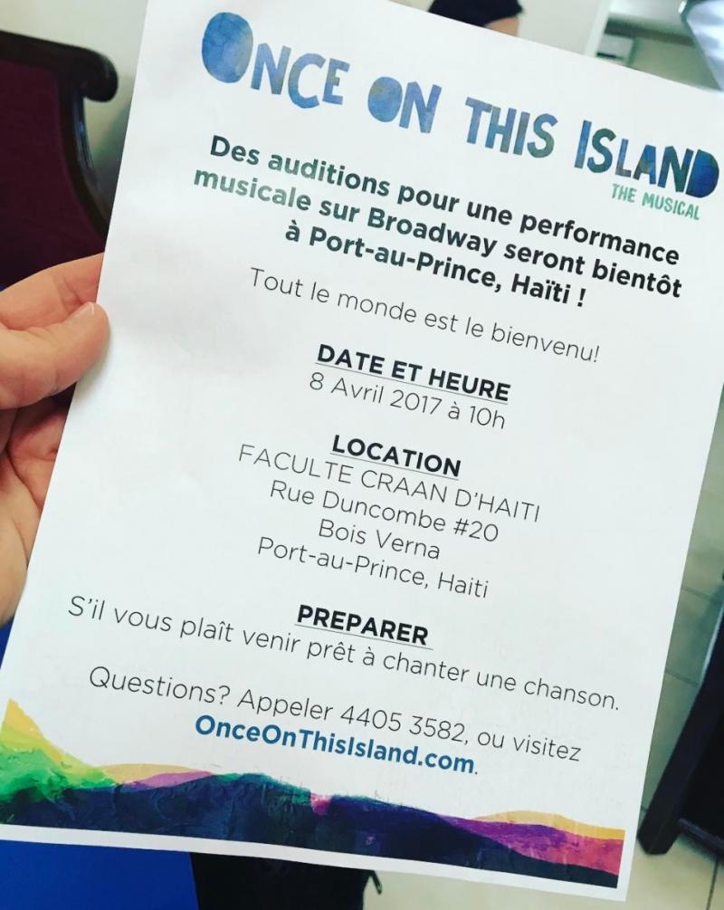 Photo Flash: ONCE ON THIS ISLAND Kicks Off Casting Search for Ti Moune in Haiti! 