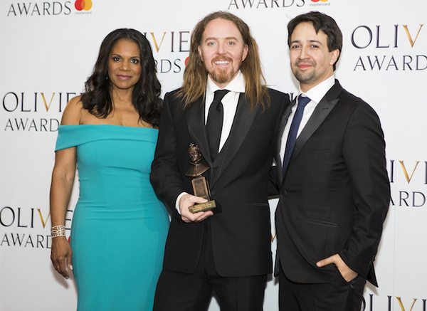 Audra McDonald, Tim Minchin and Lin-Manuel Miranda  Photo