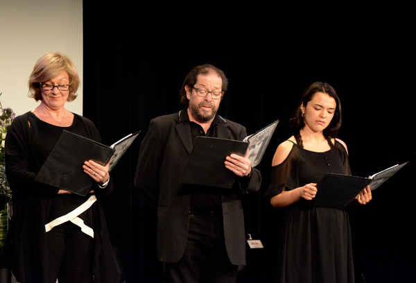 Michele Pawk, Jonathan Hadary and Midori Francis Photo