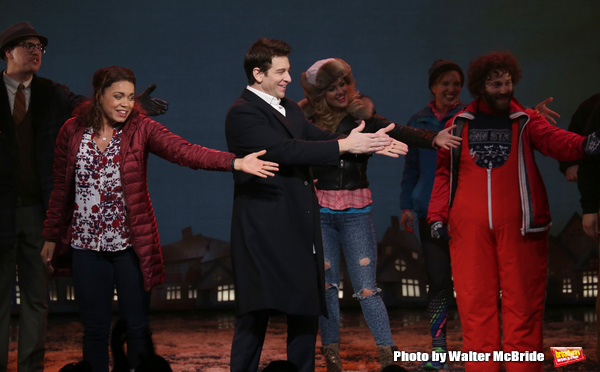 Barrett Doss and Andy Karl and cast Photo