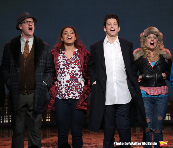 John Sanders, Barrett Doss, Andrew Call, Andy Karl and Rebecca Faulkenberry Photo