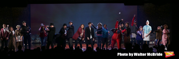 Barrett Doss and Andy Karl and cast  Photo