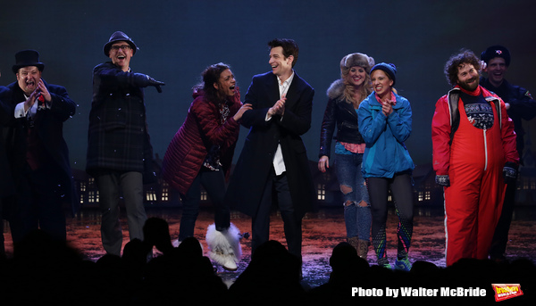 Barrett Doss and Andy Karl with cast  Photo