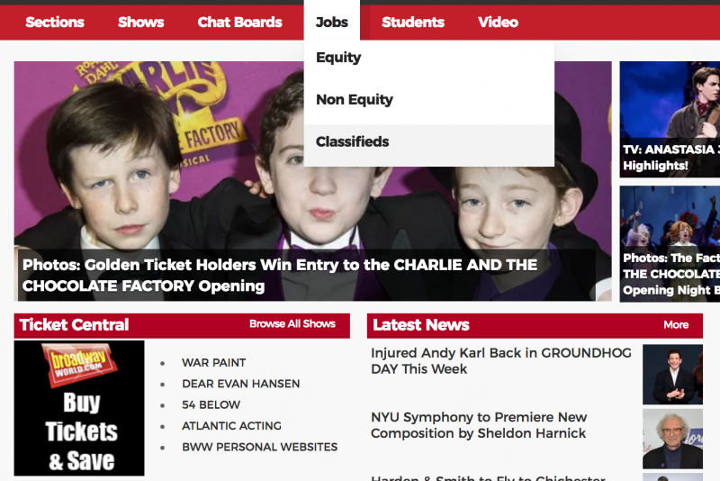 Browse and Add Your Listings to BroadwayWorld's Free Classifieds Image
