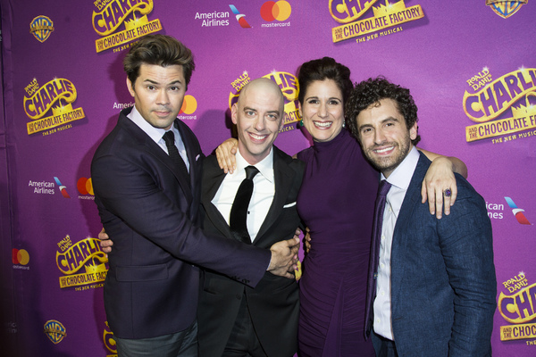 Andrew Rannells, Christian Borle, Stephanie J. Block and Brandon Uranowitz Photo