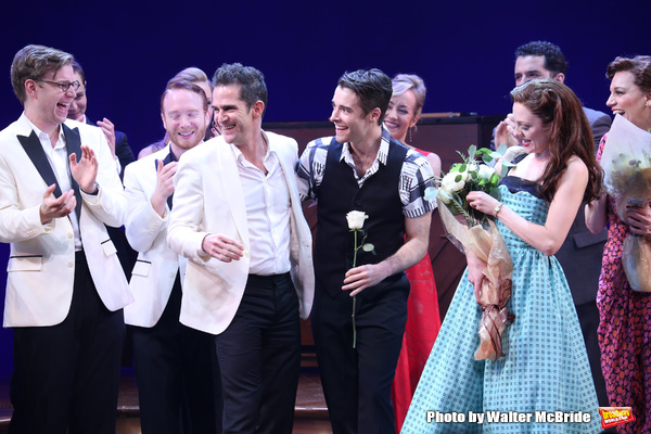 Andy Blankenbuehler, Corey Cott, Laura Osnes, Beth Leavel and cast Photo