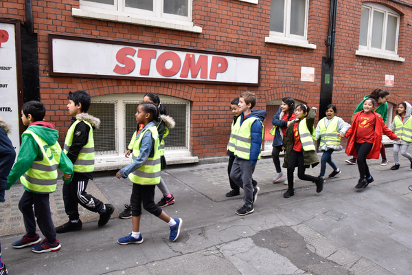 Photo Flash: Camden Schoolchildren Promote Walking Campaign with Cast of STOMP Image