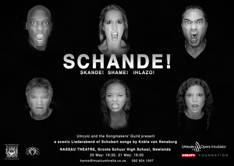 SCHANDE! | SKANDE! | SHAME! | IHLAZO! Brings the Songs of Schubert to the Nassau Centre in Cape Town Image