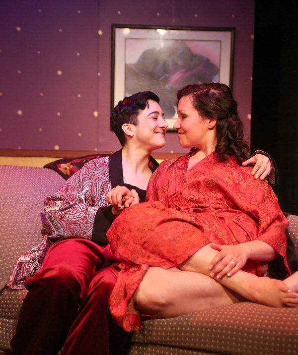 Isis Phoenix as Amanda and Kit Lascher as Elyot in PRIVATE LIVES at Reboot Theatre Co Photo