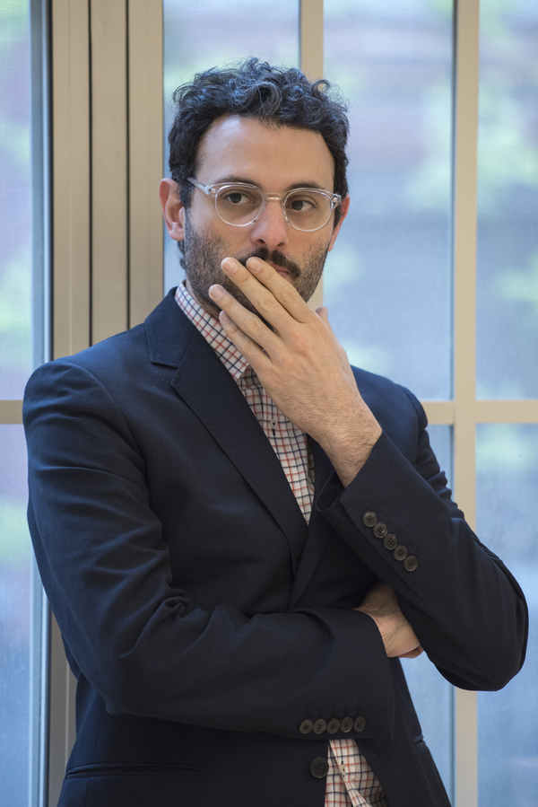 Photo Flash: In Rehearsal For Waterwell's HAMLET Starring Arian Moayed, Sherie Rene Scott, and Micah Stock Image