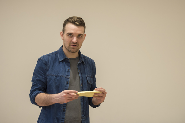 Photo Flash: In Rehearsal For Waterwell's HAMLET Starring Arian Moayed, Sherie Rene Scott, and Micah Stock Image