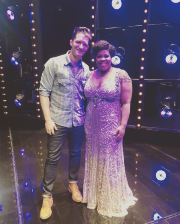 Photo Flash: Matthew Morrison Visits Amber Riley at DREAMGIRLS Image