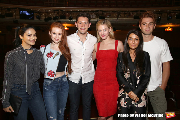 Camila Mendes, Madelaine Petsch, Casey Cott, Lili Reinhart, Marisol Nichols and KJ Ap Photo