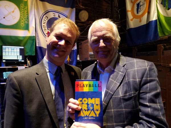 Photo Flash: Sir Tim Rice Visits Broadway's COME FROM AWAY Image