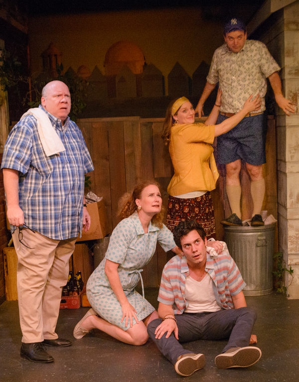 David H.M. Lambert (Walter), Julienne Greer (Ellen), Jacob Oderberg (Rudy), Alexandria Fazzari (Maureen) and Kyle Montgomery (Georgie) in Tom Dudzick's, King O' The Moon.
 at 