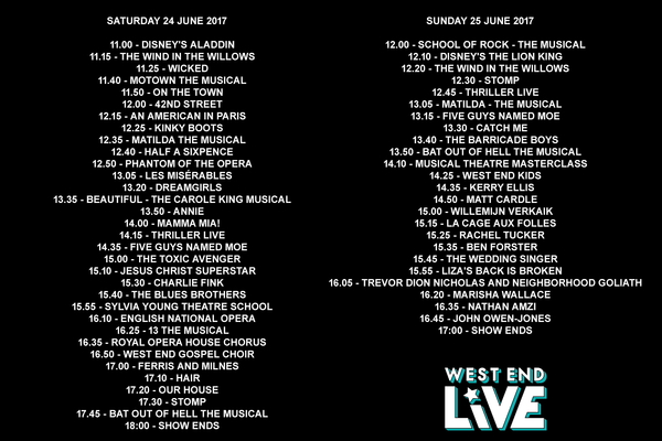 Photo Flash: Sneak Peek - WEST END LIVE 2017 Returns to London This Weekend Image